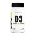 NutraBio D-vitamin (2000 IE), immuntilskud - 90 vegetabilske kapsler