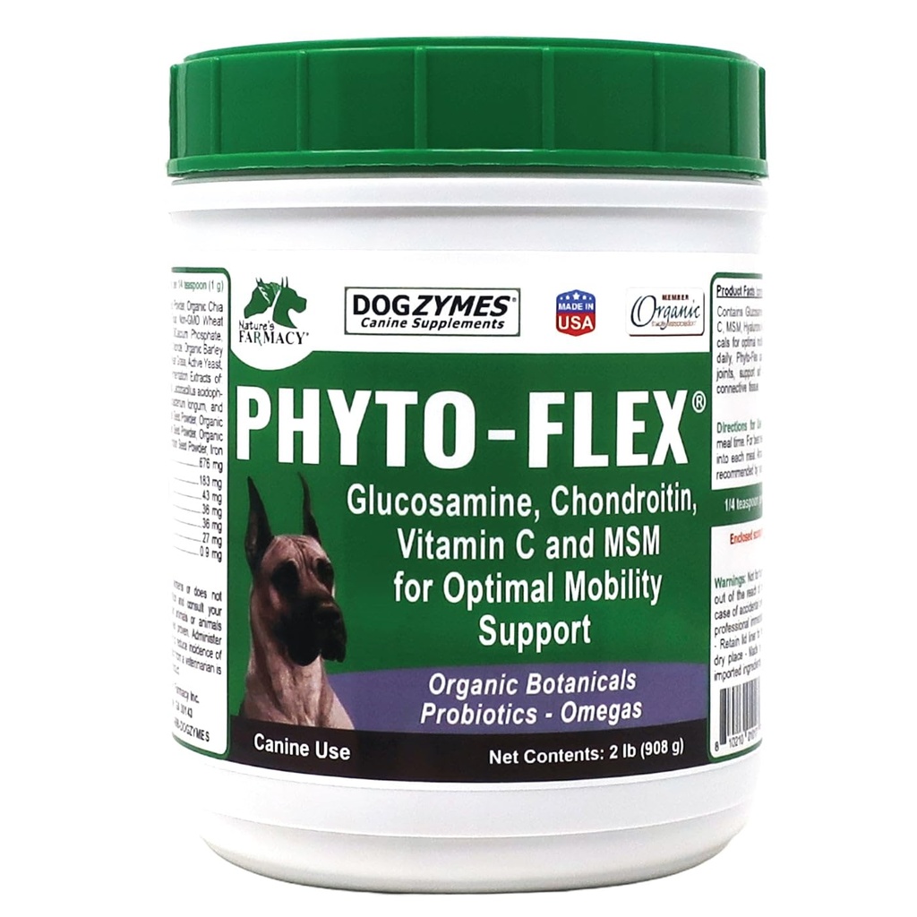 Dogzymes Phyto Flex - Glucosamin, Chondroitin, MSM og Hyaluronsyre... (2 Pund)