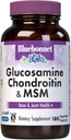 Bluebonnet Nutrition Glucosamin Chondroitin Plus MSM, Glucosamin, Chondroitin Sulfate, C-vitamin & OptiMSM, Bone & Joint Health, Non GMO, Gluten Free, Soy Free, Milk Free, 180 Vegetabilske kapsler