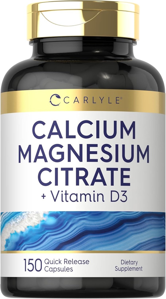 Carlyle Calcium Magnesium Citrat med D3- vitamin 124; 150 Kapsler