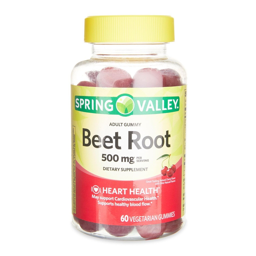 IKJ Beetroot Kosttilskud Gummies, Cherry, 500 mg, 60 Count