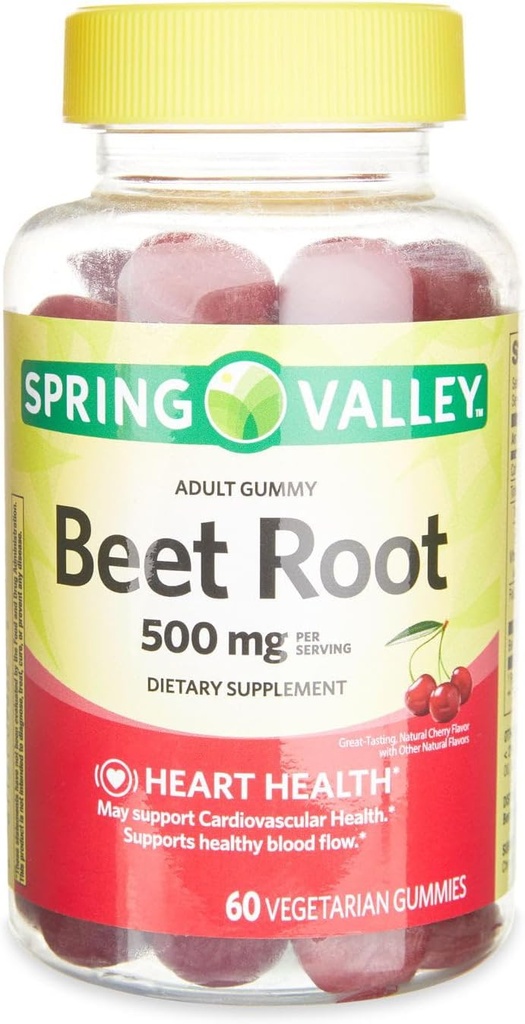 IKJ Beetroot Kosttilskud Gummies, Cherry, 500 mg, 60 Count