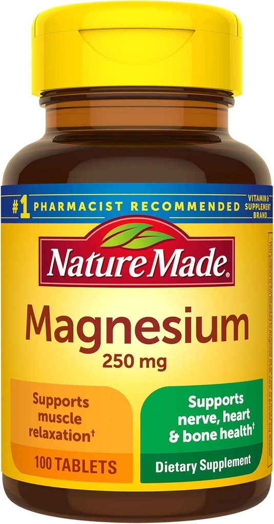 Magnesiumoxid 250 mg tabletter, 100 greve for ernæringsstøtte
