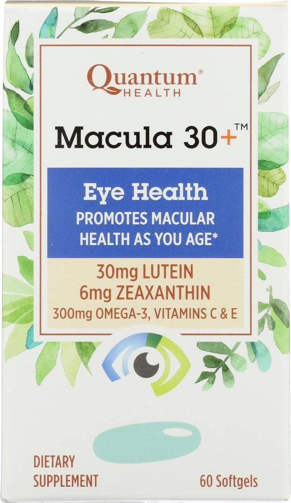 Quantum Health Macula 30 + Eye Health, 60 Softgels (pakke med 1)