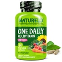 NATURELO Et dagligt multivitamin til kvinder w / vitamin B12, 60 Ct, energistøtte, hele fødevarer Daglige kvinder Multivitamin supplement, nærende hår / hud / negl, non-GMO, No Soy, Gluten Free, 2 Måned Supply