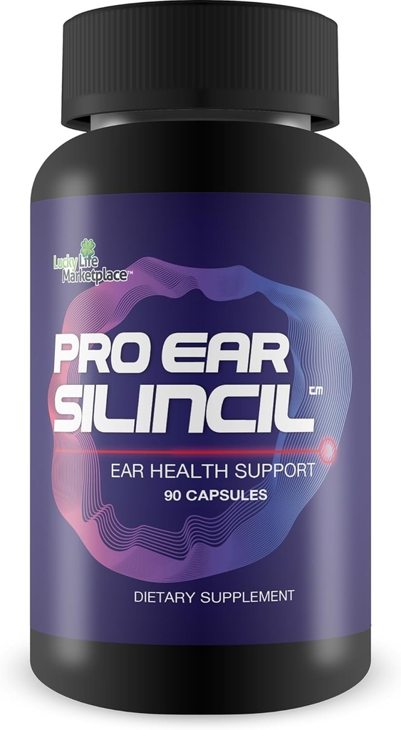 Pro Ear Silincil - Øre sundhed & hørelse sundhed support - Hjælp med at reducere øre ringning & buzzing - Støtte Reduceret hævelse og forbedret blodgennemstrømning - Fremme optimal hørelse - Gurkemeje, C-vitamin, hvidløg