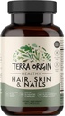 TERRA OPRINCIN Sund hår, hud og negle Supplement: 124; kollagen, biotin, hestehale & B- Complex; 124; understøtter hårstyrke, hudelasticitet & nail vækst: 124; vitaminer til kvinder og mænd; 124; 60 kapsler
