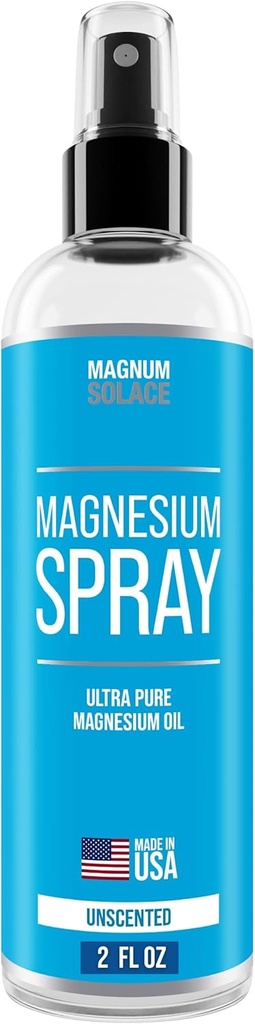 Magnesium Spray - USP Grade Pure Magnesium Oil Spray - Made in USA Siden 2008, 2 oz