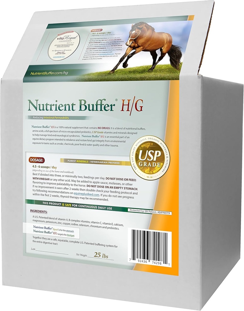 HG - Equine Hind Gut Lower Gastric fordøjelsesstøtte Formel for heste
