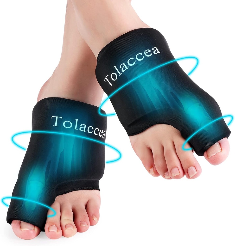 Foot Ice Packs Big Toe for Pain Relief, Flexible Cold Pack for Bunion Relief, Genanvendelig Gel Ice Pack for Hot and Cold Therapies, Ice Pack for Hævelse, Sprained, Bruises, Post- Kirurgi Inddrivelse