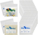 Pill Bag Count - Størrelse 3 "X 2" 3 Mil - Plastic Pill Organizer Tasker - Lille Pocket Pill Baggies - Rejse Pill Pouch- Daglige AM PM Medicine Storage Pouches - Låsning Pill Carrier Container (100- Pack)