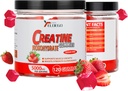 Creatine Monohydrate Gummies 5000mg Sugar Free for Men & Women, with L-Taurine + Vitamin B12 for Muscle Strength, Muscle Builder, Energy Boost, Pre-Workout Supplement, Strawberry, 120 Count