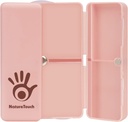 NatureTouch Pill Organizer, 7 kompartmenter Pill Case, Bærbar Pill Box for kvinder og mænd, Bærbar Folding Pill Dispenser med Dual Lid til piller / Vitamin / Fish Oil / Kosttilskud - Pink Box