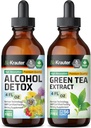 BIO KRAUTER Alkohol Detox Tinktur 4 Fl. Oz. & Green Tea Extract Tinktur 4 Fl. Oz.