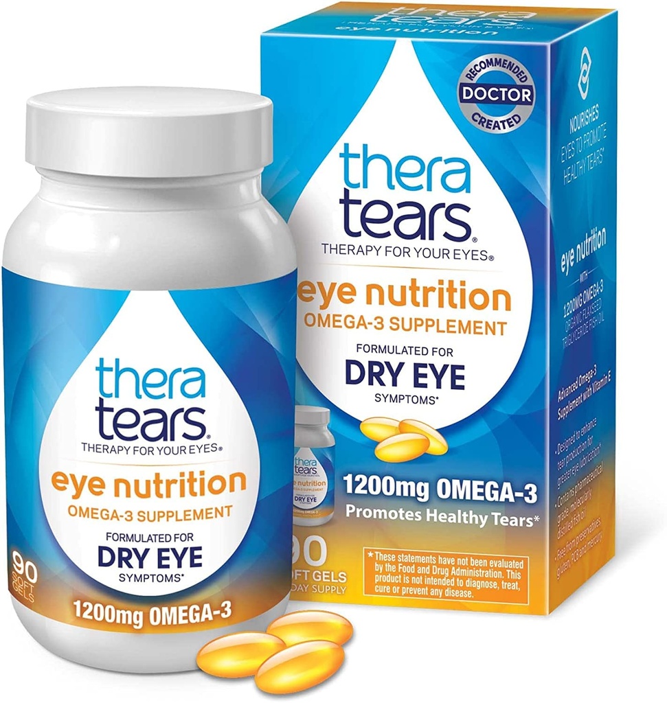 Theratars Nutrition 1200mg Omega-3 Supplement 90 Kapsler (2 Pack)