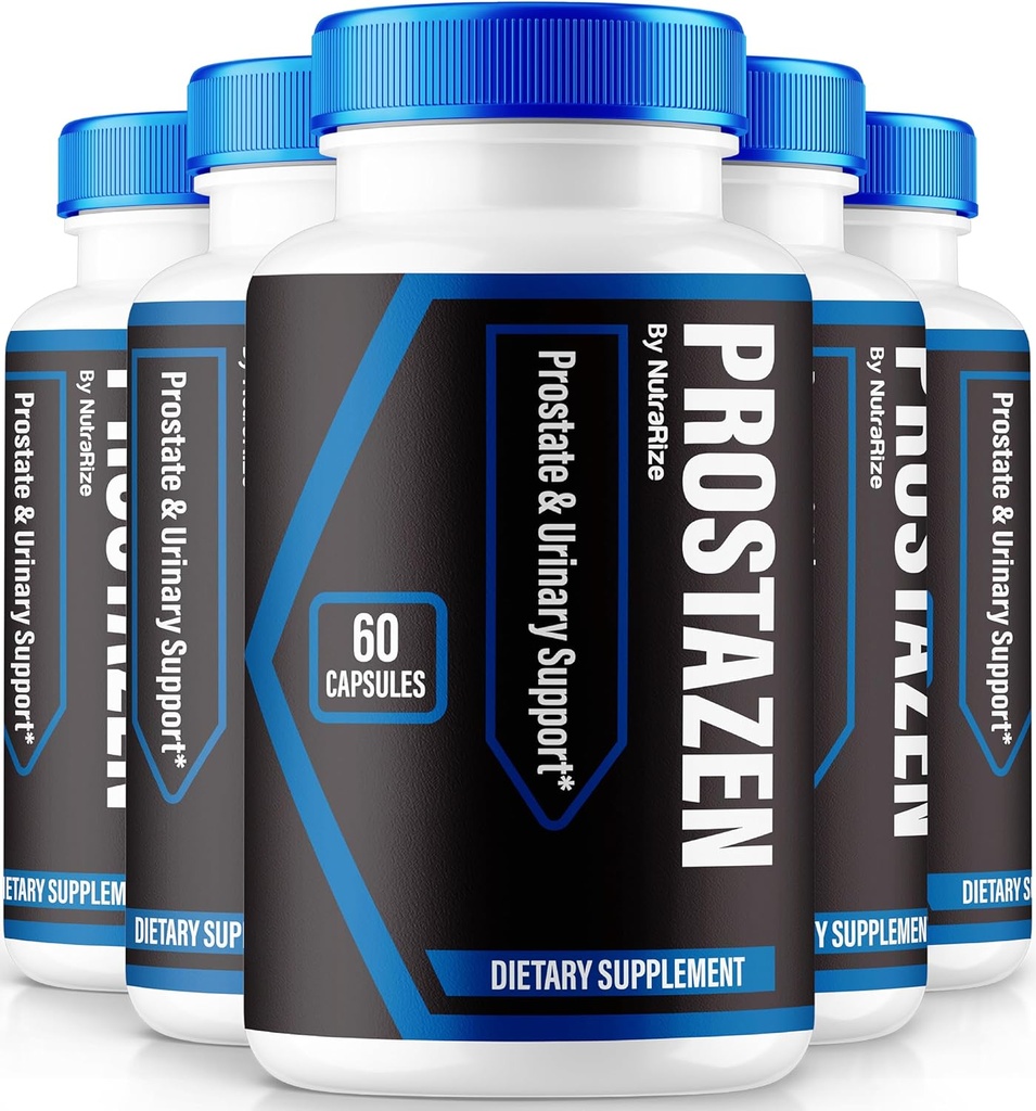 NutraRize (5 Pack) Prostazen Kapsler, officielle Prostazen piller til støtte for Prostata sundhed, Prostazen Plus Premium Formel, Prostazen for sund prostata, Prosta Zen Pastillas anmeldelse (300 Kapsler)