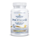 Nordic Naturals ProOmega- D, Lemon Flavor - 60 Soft Gels - 1280 mg Omega-3 + 1000 IE D3 - højpotens Fish Oil - EPA & DHA - Brain, Eye, Heart, & immunforsvar - non-GMO - 30 Servering
