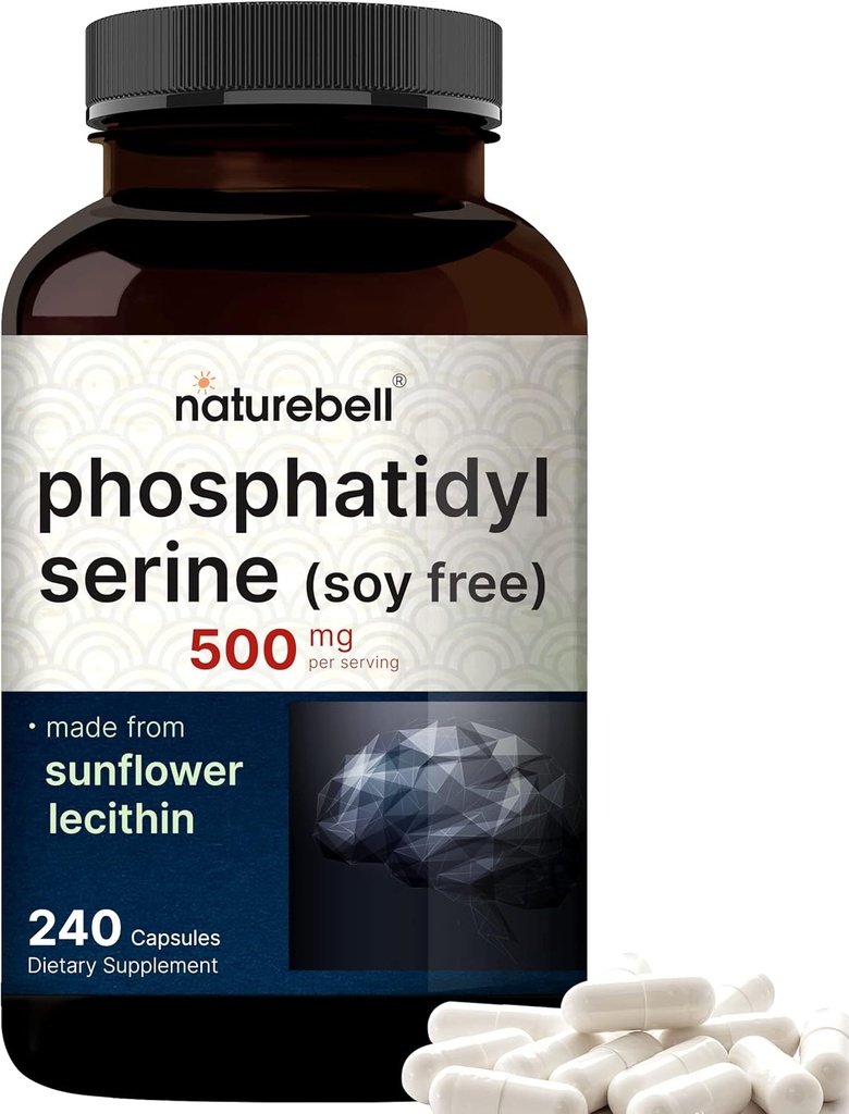Ultra Strength Phosphatidylserin Supplement 500mg per servering, 240 Kapsler