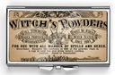 Vintage Witch 's Powders Pill Box Compact rektangel 7 dag Pill Box Pill Case Pill sag