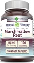 Amazing Formulas Marshmallow Root Supplementet 124; 480 Mg Per Serving Measures 124; 100 Veggie Kapsler 124; Non- GMO Measures 124; Gluten Free Measures 124; Lavet i USA