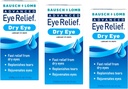 Bausch + Lomb Advanced Eye Relief, Smøremiddel øjendråber til tørre øjne, fugtgivende & lindrende, Nyder Tårer til hurtig Relief, 0.5 Fl Oz