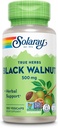 SOLARAY Black Walnut 500 mg - Hel Hull - Traditional Herbal Support Formel - Non- GMO Verified, Vegan, Lab Verified - 60- Day Garanti - 100 Servere, 100 VegCaps