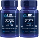 Life Extension Super Ubiquinol CoQ10 med PQQ, CoQ10, PQQ, shilajit, Heart Health, Cellular Energy Support, 8X Better Absorption, Gluten- Free, 100 mg, 30 softgel (Pack of 2)