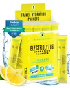 KEY NETRIENSER Electrolytes Powder Packets - Forfriskende Lemonade 20 Pack Hydration Pacets - Rejse Hydration Powder - Ingen Sukker, Ingen Kalorier, Gluten Free - Made in USA