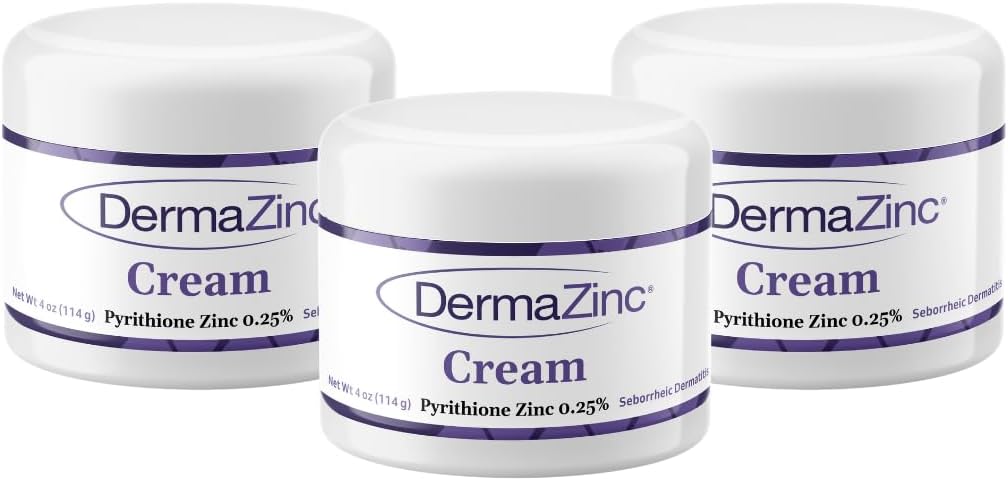 DermaZinkbehandling Cream, Zinkcreme til hud, SkinDisorder ReliefCream til psoriasis, Dermatitis, Eksem, og anden hudtilstand (3 Pack)