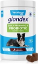Vetnique Glandex Daglig Probiotika til hunde med Prebiotika til støtte Gut Sundhed med Fiber og fordøjelsesenzymer, Probiotiske Chews eller Powders (120kt Chews, Bacon Chews)