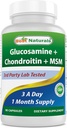 Bedste Naturals, Glucosamin Chondroitin MSM Kosttilskud, 2600 mg per servering, 90 kapsler (90 greve (pakke med 1))