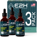 E2H Vegan flydende jod - thyreoideastøtte og kognitiv funktion - øge din stofskifte og energiniveauer - Vegan - ikke-GMO (3 flasker)