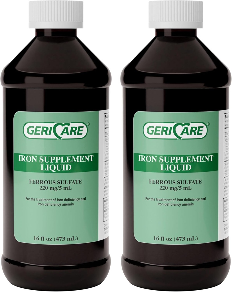 GeriCare 220 High Potency Liquid Iron Supplemented 124; Liquid Iron for admiral-