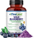 FineLand Wild Blåbær 10: 1 Uddrag, 6 000 mg Styrke, 120 Veganske Kapsler, Rich in Flavonoider & Antocyaniner, Antioxidant Support for Brain & Heart Health, 4 - Måned Supply, Non- GMO Made in USA