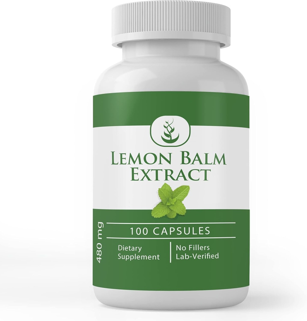 Pure Original Ingredienser Lemon Balm Extract (100 kapsler) Altid Pure, Ingen tilsætningsstoffer eller Fillers