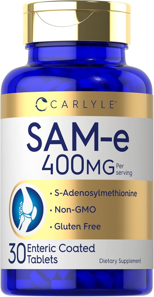 Carlyle SAM- e 400mg Supplement- 124; 30 Tabletter - 124; S- Adenosyl Methionin Pills - 124; Vegetarisk, ikke- GMO, Gluten Free