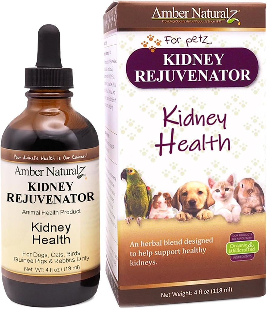 Amber NaturalZ Nyreforynger Herbal supplement til hunde, katte, fugle, kaniner, og Guinea svin