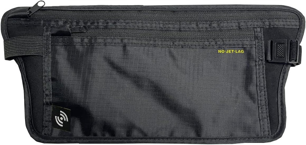 NO Jet Lag Travel Waist Pouch, Passport Holder for Travel med RFID Blocking teknologi, Skjult Travel Pouch til at beskytte kontanter, kreditkort, telefoner, rejser væsentlige
