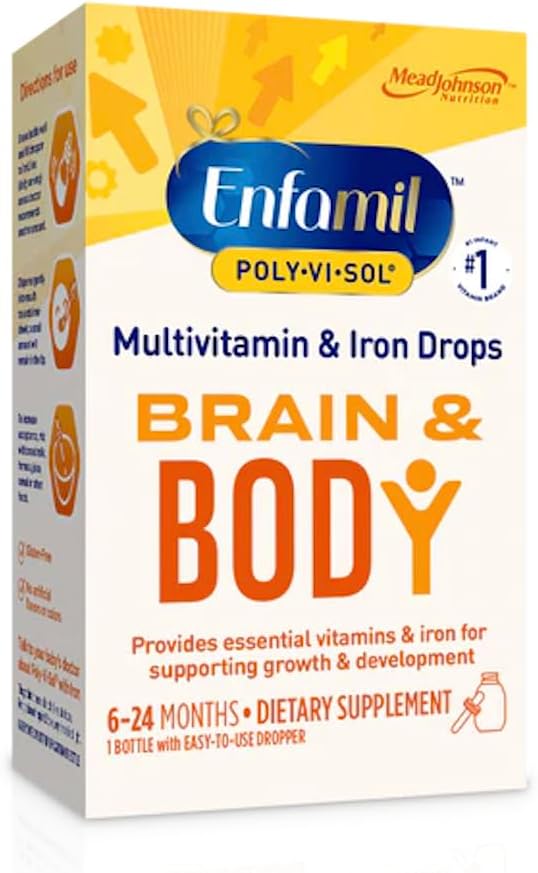 Enfamil Poly- Vi- Sol Multivitamin Supplement dråber med jern 50 ml (Packaging May Vary)