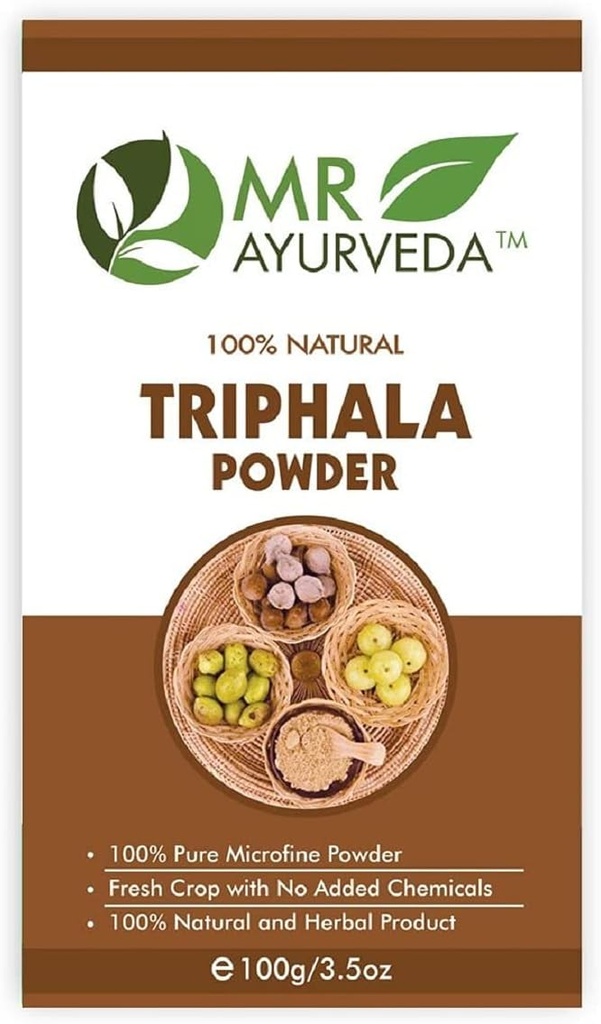 Elleve Zone 100 Pure Triphala pulver • 124; Triphala pulver til hud • 124; Triphala pulver organisk • 124; Triphala pulver til hår • 124; Triphala pulver til ansigt • 124; ingen tilsatte kemikalier, 100 bedstemor
