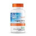 Læger Bedste Vegan DHA fra Alger, Understøtter Brain & Cardiovaskulære Sundhed, Non- GMO, Gluten Free, Soy Free, Vegan 60 Veggie Softgels