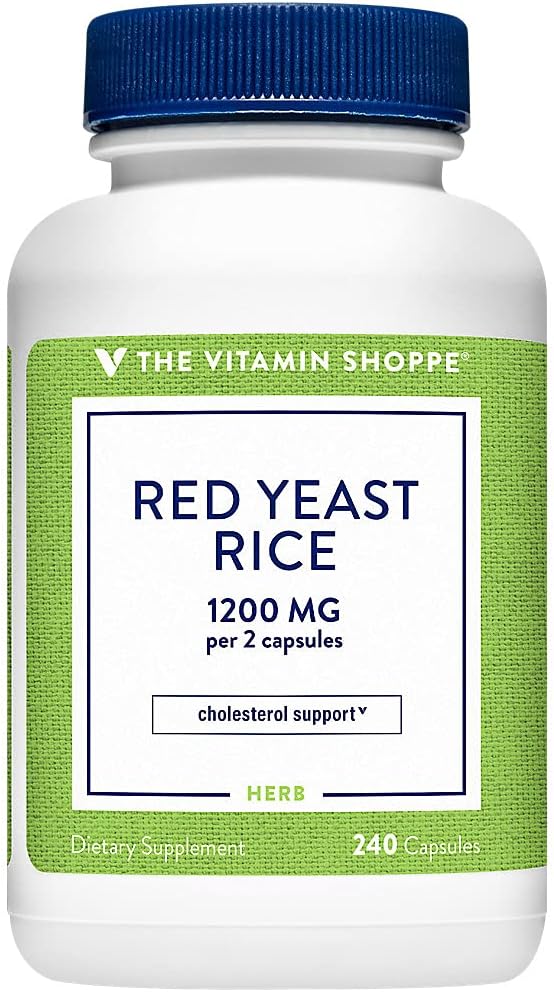 The Vitamin Shoppe Red Gær Rice - 1.200 MG (240 kapsler)