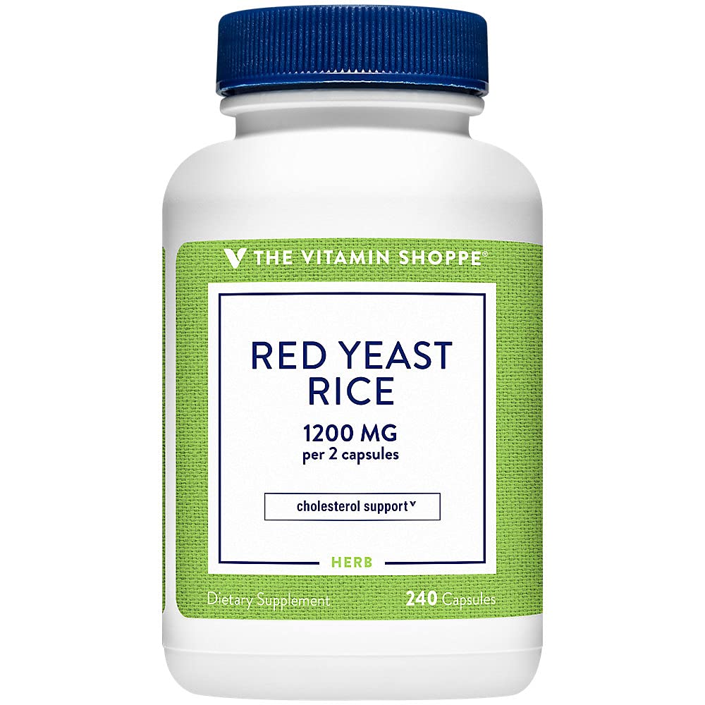 The Vitamin Shoppe Red Gær Rice - 1.200 MG (240 kapsler)