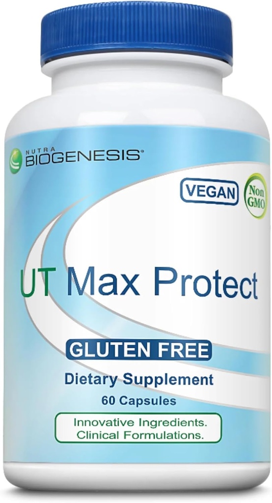 Nutra Biogenese UT Max Protect - D Mannose Kosttilskud til kvinder, Cranberry Pills til Urinary Tract Cleanse & Bstige Sundhed, 500mg D- Mannose Per Serving - 60 Veggie Kapsler