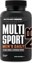 NutraBio Multisport for Mænd - Herre MultiVitamin - 33 Vitamin, Mineraler, Mikronæringsstoffer - Rig i antioxidanter - Understøtter Peak Atletisk ydeevne, Energi, Metabolisme (120 Vegetabilske kapsler)