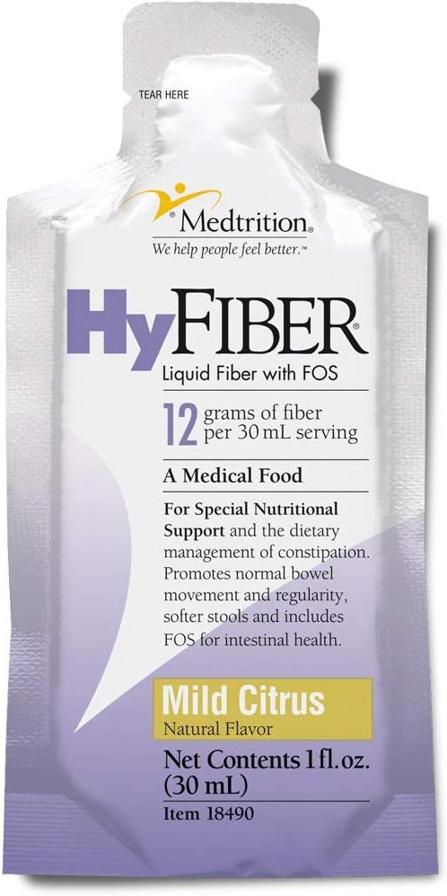 Medition HyFiber Daily Liquid Fiber til regularitet og bløde stools, 12 mormor Opløselig Fiber, 1 fl oz 25 Pack