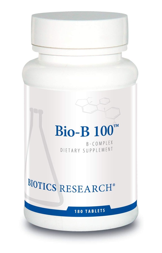 Biotics Research Bio B 100 - Vitamin B Complex fremmer energi og sundhed - 180 tabletter