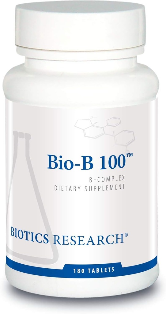 Biotics Research Bio B 100 - Vitamin B Complex fremmer energi og sundhed - 180 tabletter