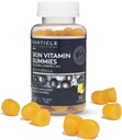 Partikel hud Vitamin Gummier, Gluten Gratis Dagligt tillæg for sund hudstøtte, Mænds Supplement Lavet med C-vitamin, Collagen, Biotin & Zink, Lemon Flavor, 60 Gummies, 1 Måned Supply