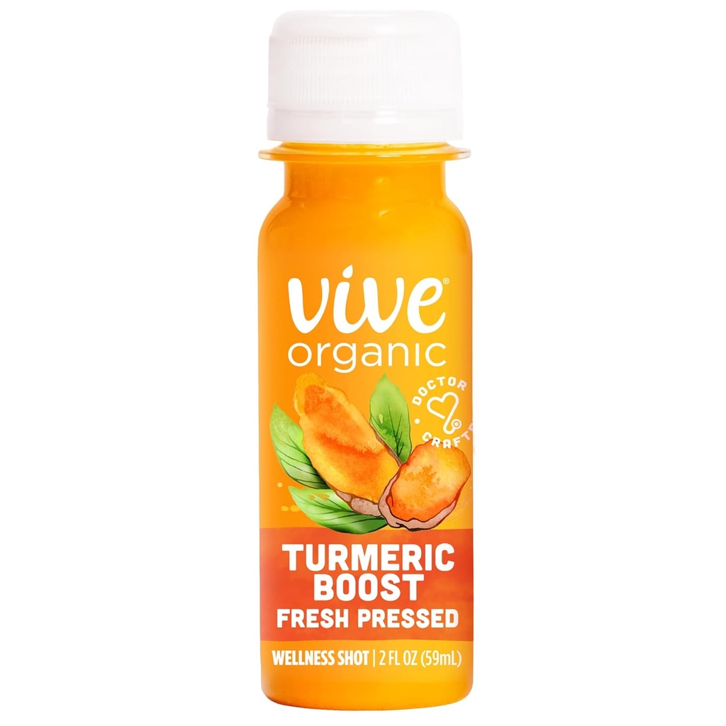 Vive Økologisk Pure Boost Gurkemeje Shot (2oz flaske)